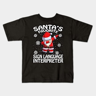 Santas Favorite Sign Language Interpreter Christma Kids T-Shirt